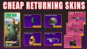 How To Get These Returning Outfits For Cheap Corn Man Wolfheart Helmet Pubg Mobile Youtube