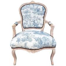 Baroque Armchair Louis Xv Style Blue Toile Jouy Fabric Beige Wood Jpg Liked On Polyvore Featuring Home Louis Xv Chair Armchair Upholstered Accent Chairs