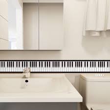 Maybe you would like to learn more about one of these? Black And White Piano Wallpaper Pick Up Sticks Wall Covering For Bathroom Easy To Remove Black White 1 Set