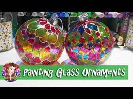Painting Glass Ornaments Tutorial Tips And Advice On Using Glass Paint Painting Glass Ornaments Ornament Tutorial Christmas Tree Painting