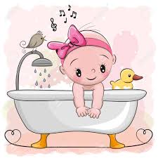 The image is png format with a clean transparent background. Risultati Immagini Per Pink Baby Bathroom Illustration Baby Cartoon Baby Art Cute Cartoon