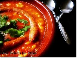 The word pkaila simply means 'spinach' in tunisian. Loubia Au Merguez Le Cassoulet A L Algerienne Aux Delices Du Palais