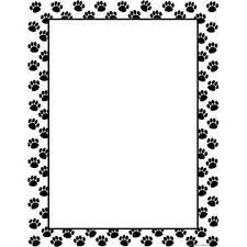 Black And White Paw Print Border Paw Print Border Clip Art Free Clipart Paw Print Clip Art Clip Art Borders Paw Print