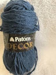 Patons Decor Yarn Rich Colonial Blue 1622 Acrylic Wool Blend Worsted 3 5oz 210yd Patons 4ply Acrylic Wool Yarn Worsted