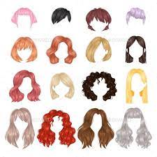 Vector Woman Hairstyle How To Draw Hair Medium Hair Styles Womens Hairstyles