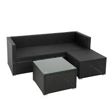 Buy rattan corner sofa and get the best deals at the lowest prices on ebay! Rattan Lounge Sitzgruppe Gartenmobel Set Sofa Couch 3 Sitzer Schwarz Rattanmobel