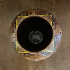 Navajo Pottery Vase, by Nancy Ann, Jackson Yazzie– Raven Makes Gallery