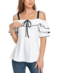 To skip the long rambling intro and go directly to the tutorial: Buy Andy Natalie Women S Strappy Off Shoulder Top Cold Shoulder Blouse Cut Out Shirts At Amazon In