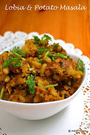 Lobia And Potato Masala Recipe Indian Khana Indian Food Recipes Vegetarian Masala Recipe Veggie Dishes