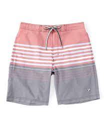 Cremieux Colorblock Stripe 8 Inseam Swim Trunks Dillard S Rocker Outfit Shirt Dress Style Swim Trunks