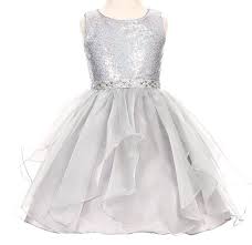 Child S Fairy Petal Dress In Silversilver Sequin Shimmer Dress This Sparkling Girls Silver Dress Girls Christmas Dress Holiday Outfits Silver Flower Girl Dress