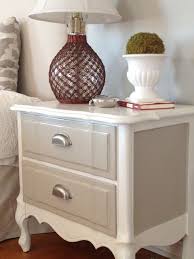 Two Tone Re Painted Nightstand In Diy Chalk Paint Click For Tips And Tricks And To See The Bef Painted Furniture Designs Painted Furniture Furniture Makeover