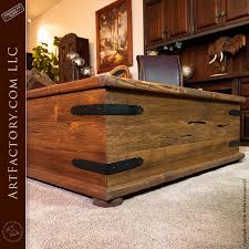 Coffin coffee tables, boronia, australia. Spanish Style Chest Coffee Table Hand Forged Iron Banding And Hinges