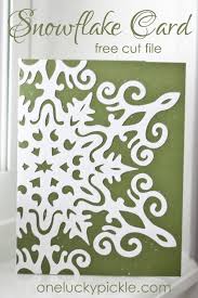 One Lucky Pickle Snowflake Card Christmas Cards Free Snowflake Cards Card Templates