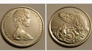 5 on 25 january 1954. 1967 New Zealand 5 Cent Coin Value Queen Elizabeth Ii Youtube