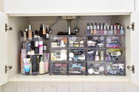 Open shelves while bathroom vanities are a great solution, sometimes, the sink and plumbing underneath take up too much space. Bathroom Vanity Organization Thestylesafari