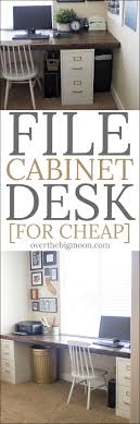 One of the beauties of creating your own desk is that you have the option to break. Diy File Cabinet Desk Tutorial Over The Big Moon