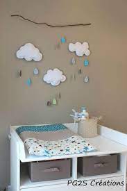 espace table a langer dans des tons de bleu et marron changing table space in shades of blue and brow deco chambre bebe decoration chambre bebe chambre bebe