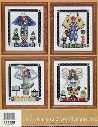 This is a cross stitch pattern leaflet only not the finished item jeanette crews designs inc. Jeanette Crews Designs Presents Four Seasons Angels By Alma Lynne Cross Stitch Charts