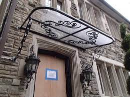 Glass Canopy With Decorative Frame Matches Houses Classical Exterior Canopy Outdoor Backyard Canopy Indoor Canopy