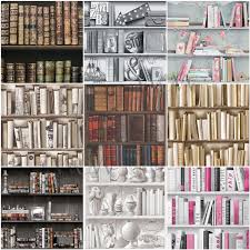 Not a single copy of the books he spoke of ever (to ask). Bookcase Wallpaper Antique Library Encyclopedia Gold Silver Black Pink Grey Ebay