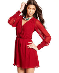 Trixxi Juniors Long Sleeve Blouson Dress Juniors Dresses Macy S Long Sleeve Blouson Dress Cute Long Sleeve Dresses Trixxi Dress