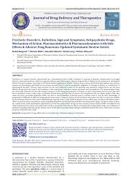 Pdf Psychotic Disorders Definition Sign And Symptoms Antipsychotic Drugs Mechanism Of Action Pharmacokinetics Pharmacodynamics With Side Effects Adverse Drug Reactions Updated Systematic Review Article Tell me what symptoms of schizophrenia you have? pdf psychotic disorders definition