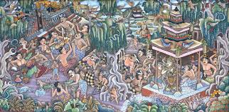 Ida Bagus Made Widja | Village Scene in Batuan (1968) | MutualArt