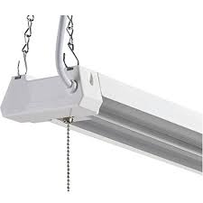 Besides for illumination used, pull chain ceiling light also often used as ceiling decoration in the house. Led Shop Light For Garages 4ft 40w 5000k Led Wraparound Light Clear Lens Led Ceiling Light With On Off Pull Chain Linear Worklight Fixture With Plug Etl Listed 5k Buy Online In
