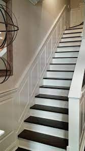 Dark Stairs With White Risers White Stair Risers Stairs Sweet Home