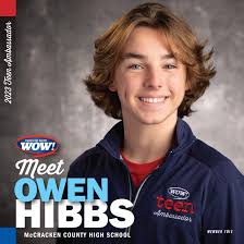 Meet Owen Hibbs! The McCracken County High School sophomore is the son of  Jason and Toni Hibbs. He is a member of the MCHS Theatre Department,  Mainstage School of Performing Arts, MCHS