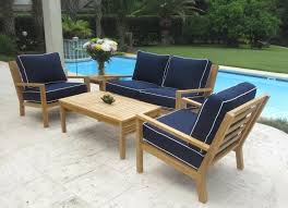 Royal Teak 5pc Coastal Deep Seating Teak Set Sunbrella Fabric Choices Patio Furnishings Furniture Sets Patio Decor