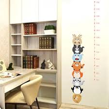 Us 2 75 40 Off Forest Animals Height Measure Wall Stickers For Kids Bedroom Nursery Height Ruler Growth Chart Room Decoration Poster Mural In Wall
