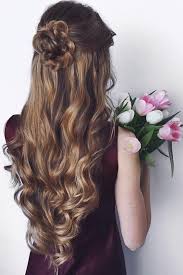 Long Half Up Half Down Wedding Hairstyle Deer Pearl Flowers Http Www Deerpearlflowers Com Wedd Hair Styles Long Hair Styles Prom Hairstyles For Long Hair