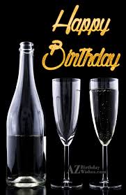 Left click and hold to use the tap. Happy Birthday On Champagne Bottle And Glass