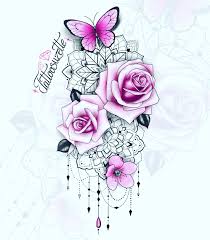 These days a tattooed body won't surprise anyone. Mandala Rose Butterfly Tattoo Design Rose And Butterfly Tattoo Mandala Flower Tattoos Floral Mandala Tattoo