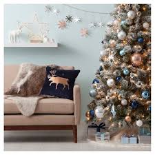 Blue Copper And Silver Theme Blue Christmas Decor Copper Christmas Christmas Apartment