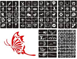 See more ideas about henna, henna designs, henna tattoo designs. Airbrush Glitter Henna Tattoo Stencil Kit Temporary Tattoo Template Body Art Drawing Stencil Small Cute Flower Butterfly Cartoon Design For Children Teenagers Adults Buy Online In Burkina Faso At Burkinafaso Desertcart Com Productid 72412985