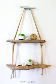 Rope shelving ideas to me, with the grey colored wood, metal detailing and professional looking rope, these rope shelves are something i would hang in either our garage or utility room. 30 Epic Diy Shelves For Any Home Decor Style The Diy Nuts