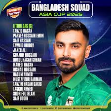 Bangladesh Squad For Asia Cup 2025 🏏🇧🇩🏆 #Cricket #BangladeshCricket  #AsiaCup #AsiaCup2025 #SportsTrendsCan #SportsTrendsCanada
