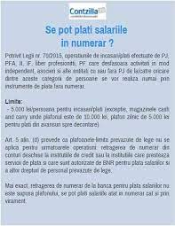 Firmele nu vor mai putea accepta plati in numerar de peste 10.000 de lei pe zi de la persoanele fizice, iar schimbul de cash intre senatorii au adoptat recent proiectul de act normativ care prevede limitarea platilor cu numerar. Se Pot Plati Salariile In Numerar Infografic Contabilitate Fiscalitate Monografii Contabile