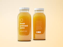 Download Glass Juice Bottle Mockup Psd