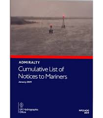 Cumulative List Of Admiralty Notices To Mariners January 2019