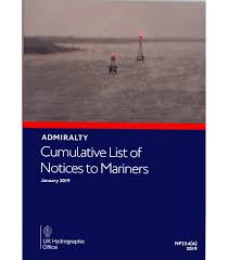 Cumulative List Of Admiralty Notices To Mariners January 2019