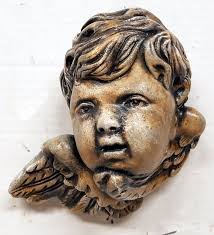 Cherub Head, 5.7 In. (14 Cm), Angel Stone Sculpture, Cherub Wall Art,  Devotional Angel Gift, Avtechstonegallery