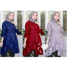 Seperti salah satu contohnya yaitu kebaya kutu baru yang dulunya hanya digunakan oleh para. Model Tunik Terbaru 2020 Untuk Pesta Mr Tunik Brukat Iriana Model Baju Tunik Untuk Wanita Gemuk 250g Shopee Indonesia