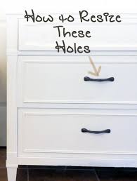 How To Resize Drawer Pull Holes To Fit Standard Pulls Painted Furniture Ideas Painting Furniture Diy Diy Furniture Furniture Diy