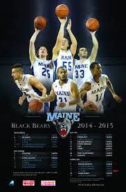 Maine Mbb College Athletics Basketball Posters Illinois