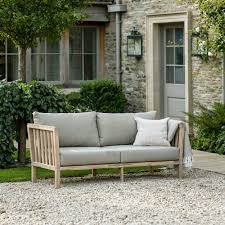 Whether you opt for a classic wooden dining table and chairs, a hardwearing teak a contemporary design with bold linear styling, this fsc certified acacia wood garden sofa set offers stylish and comfortable lounging. Wooden Porthallow Outdoor 2 Seater Sofa Garden Trading