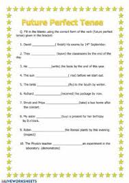 Future Perfect Tense Language English Grade Level Grade 5 School Subject English As A Second Language Esl Perfect Tense Future Perfect Vocabulary Exercises